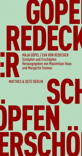 <h3>Schöpfen und Erschöpfen. Maja Göpel / Eva von Redecker. Ed. by Maximilian Haas and Margarita Tsomou. Matthes & Seitz Berlin (2022).</h3>